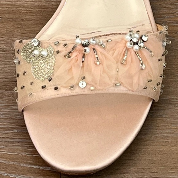 Badgley Mischka Pink Embellished Sandals - Picture 5 of 13